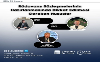 Rödevans Sözleşmelerinin Hazırlanmasında Dikkat Edilecek Hususlar Sunumu