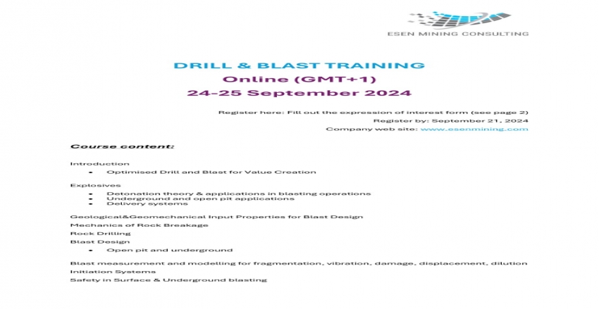 Drill&Blast eğitimi